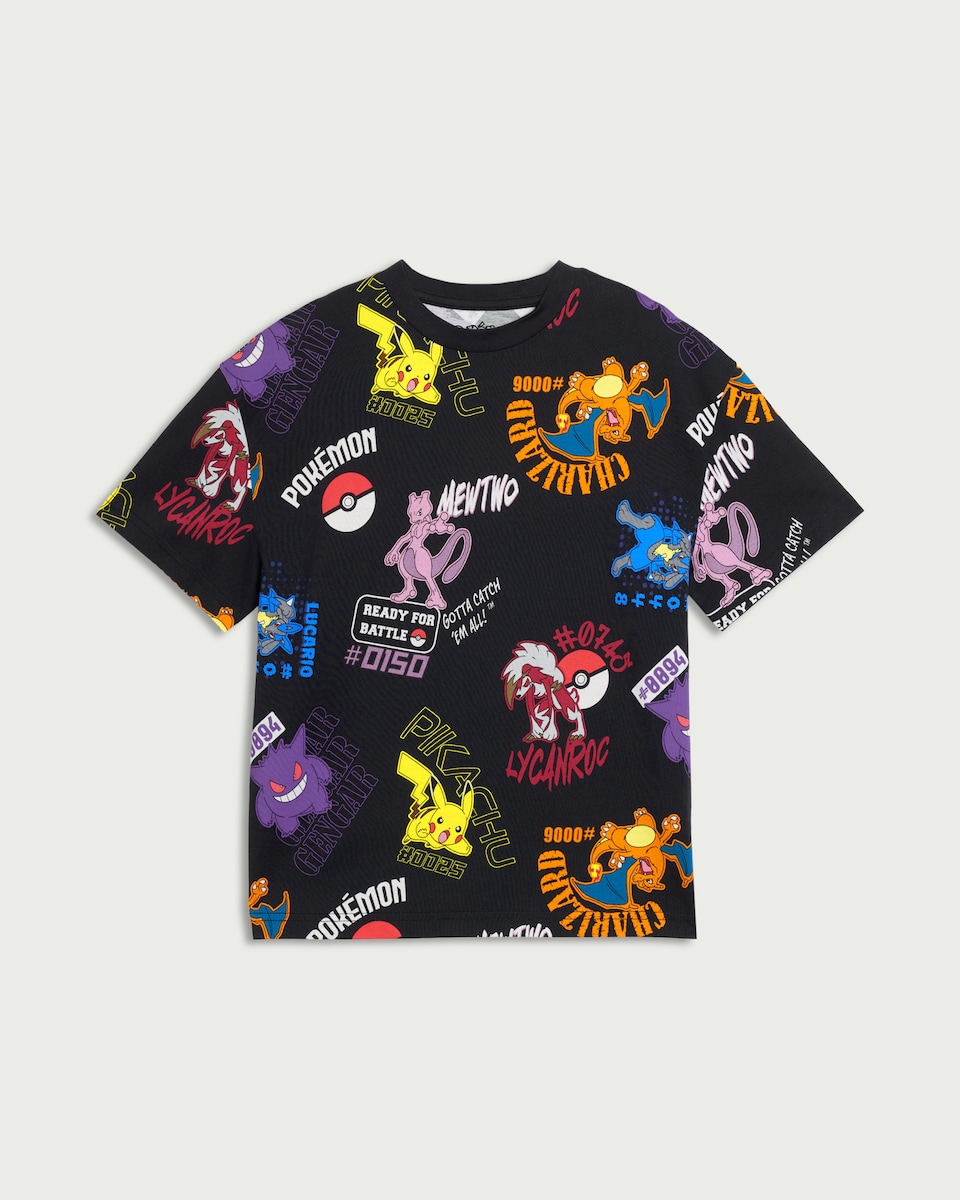Pokémon Pure Cotton T-Shirt in Black