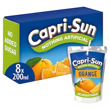 Capri Sun No Added Sugar Orange 8 X 200Ml