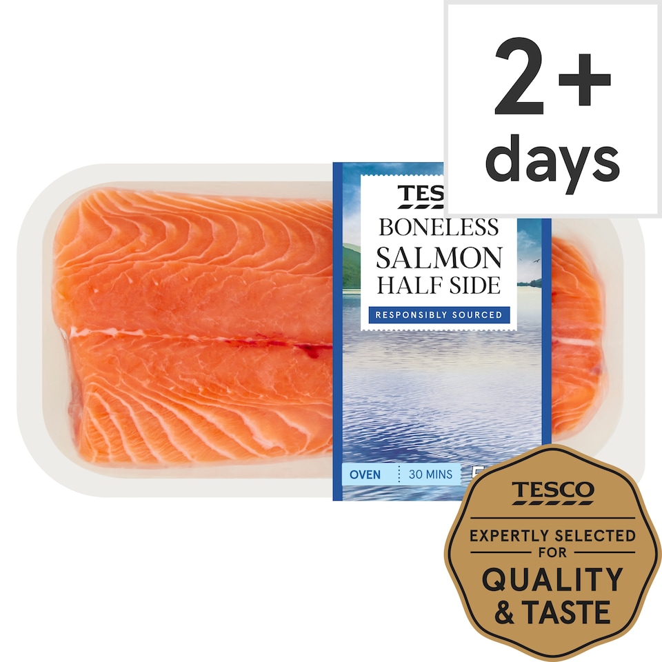 Tesco Boneless Salmon Half Side 500g