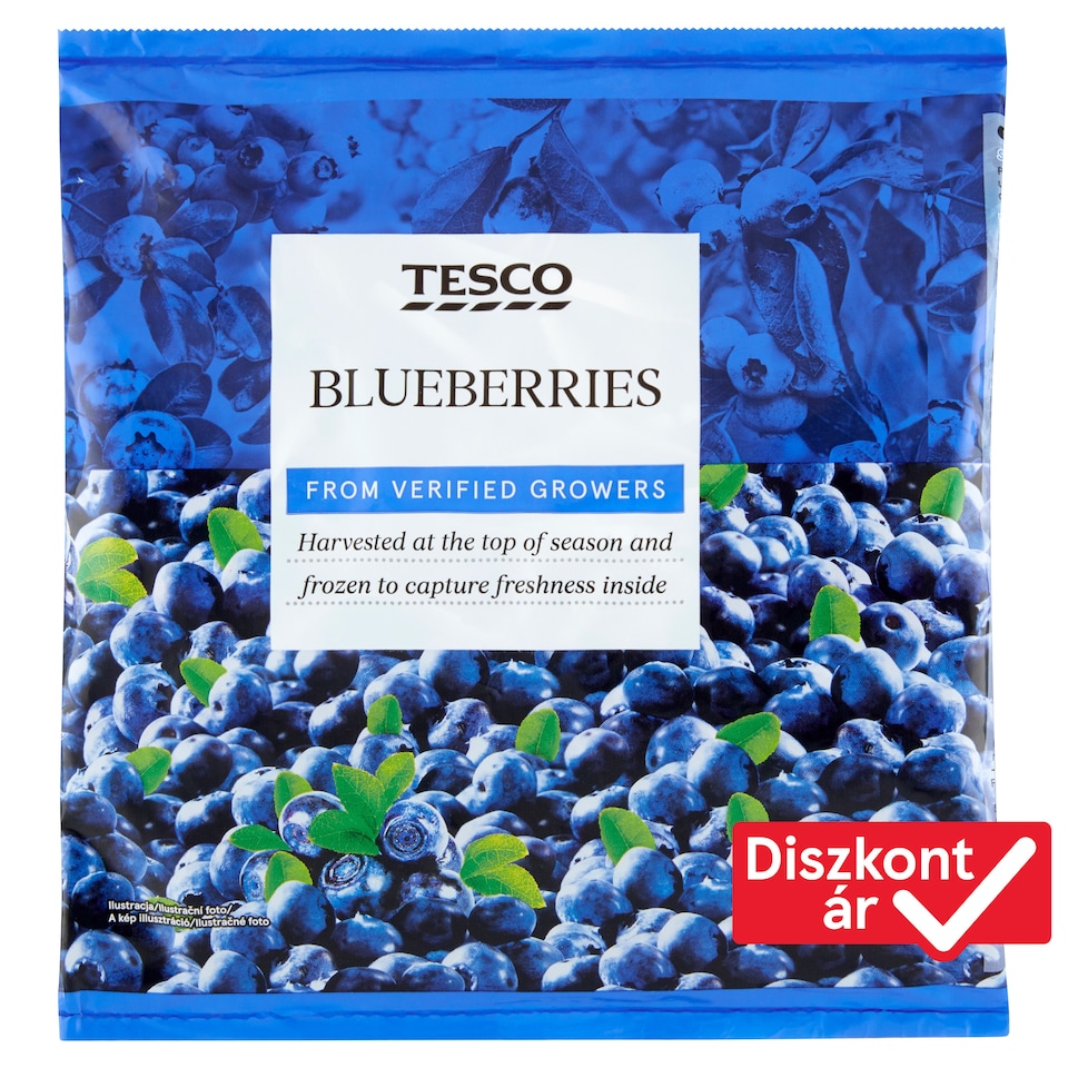 Tesco gyorsfagyasztott áfonya 450 g