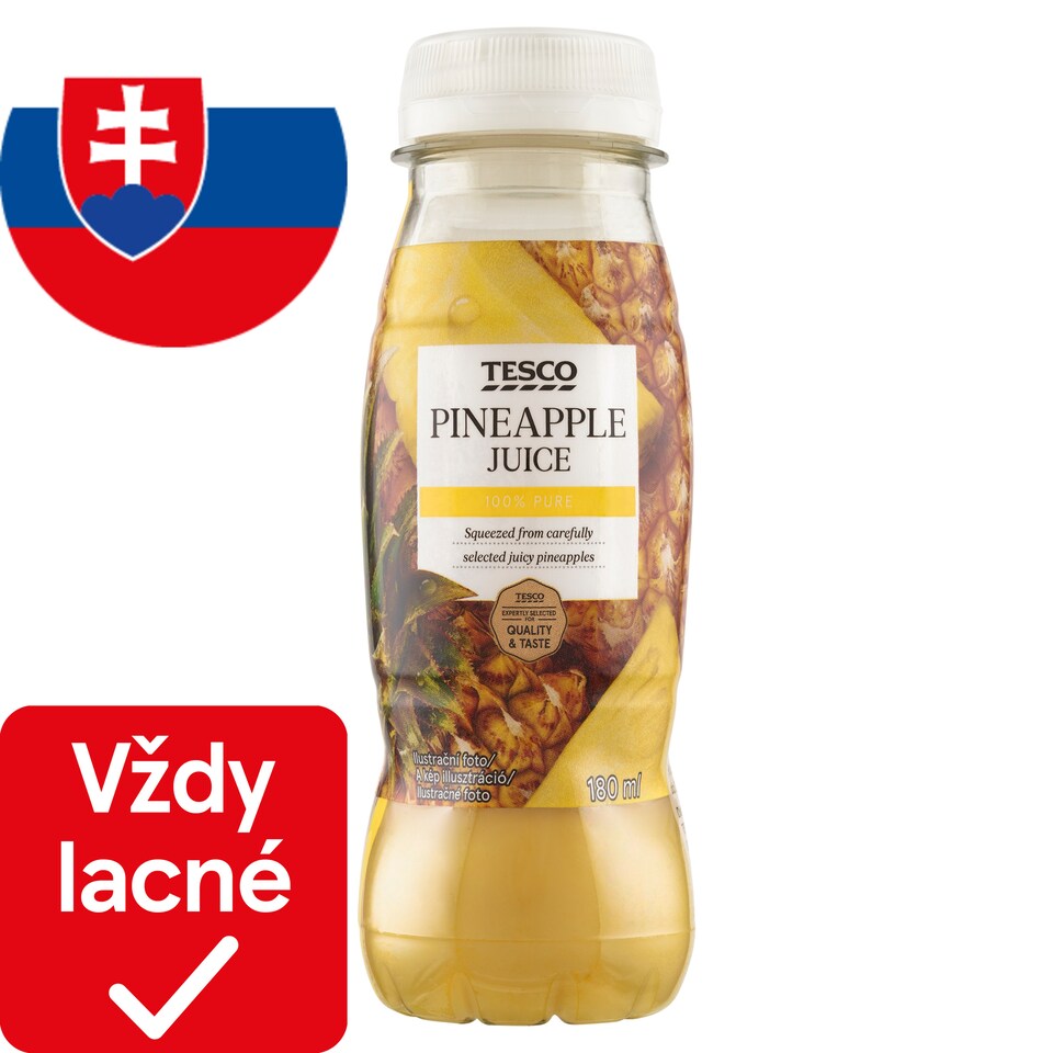 Tesco 100% Pineapple Juice 180 ml
