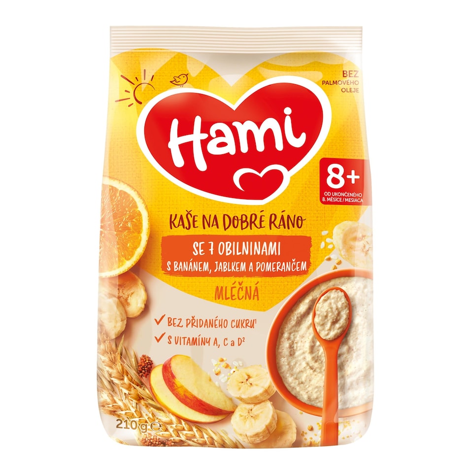 image 1 of Hami Milk Porridge with 7 Cereals, Apple, Banana and Orange 210g