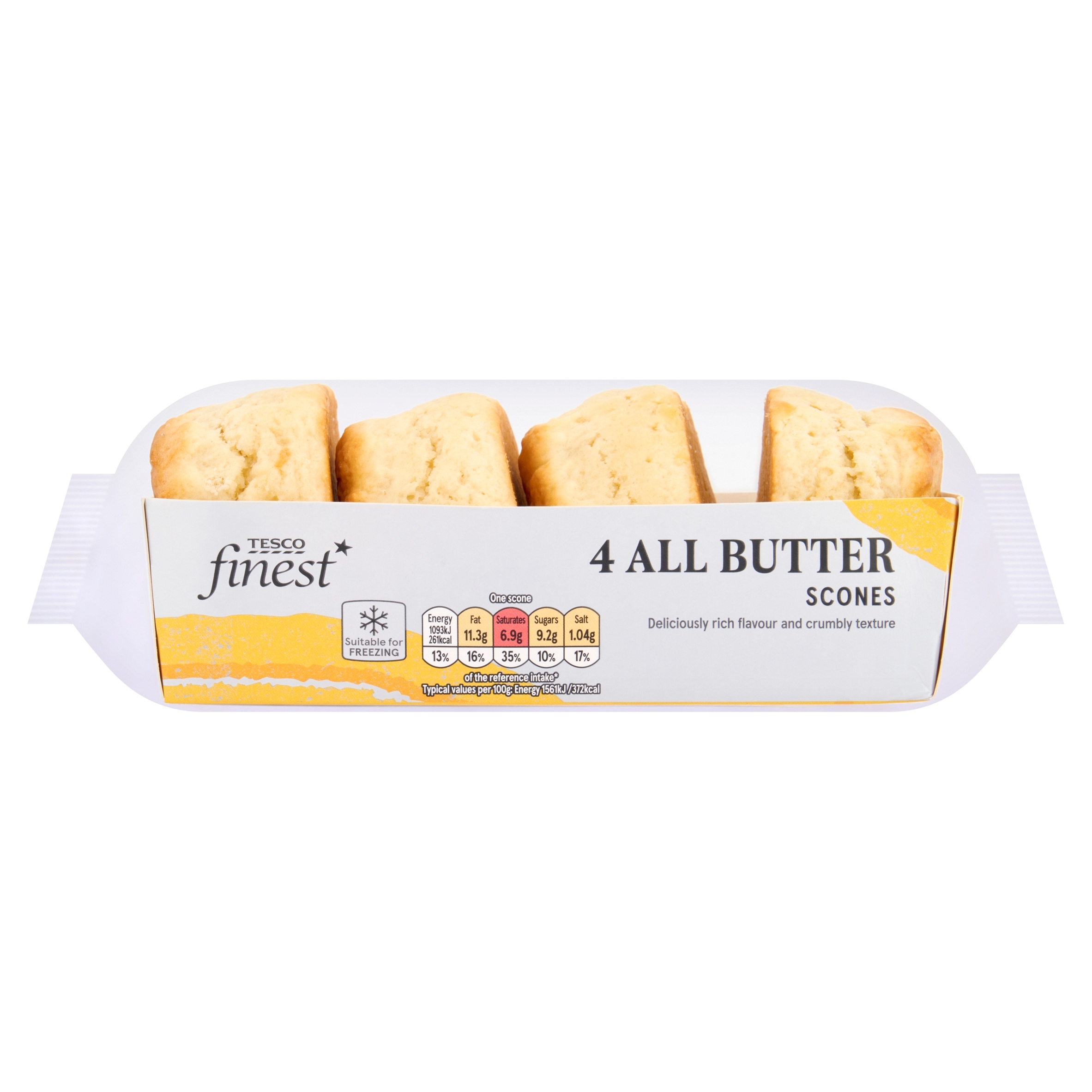 Tesco Finest All Butter Scones 4 Pack