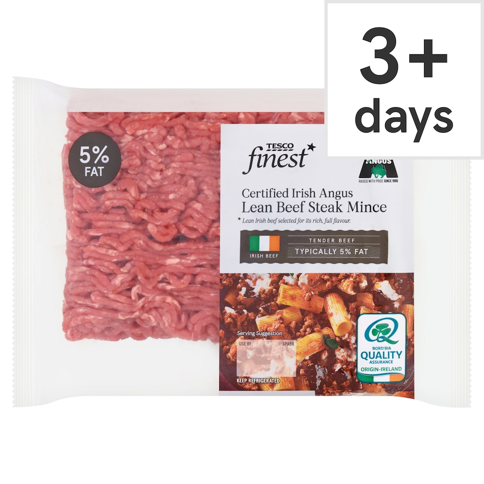 Tesco Finest Certified Irish Angus Lean Beef Steak Mince 450g