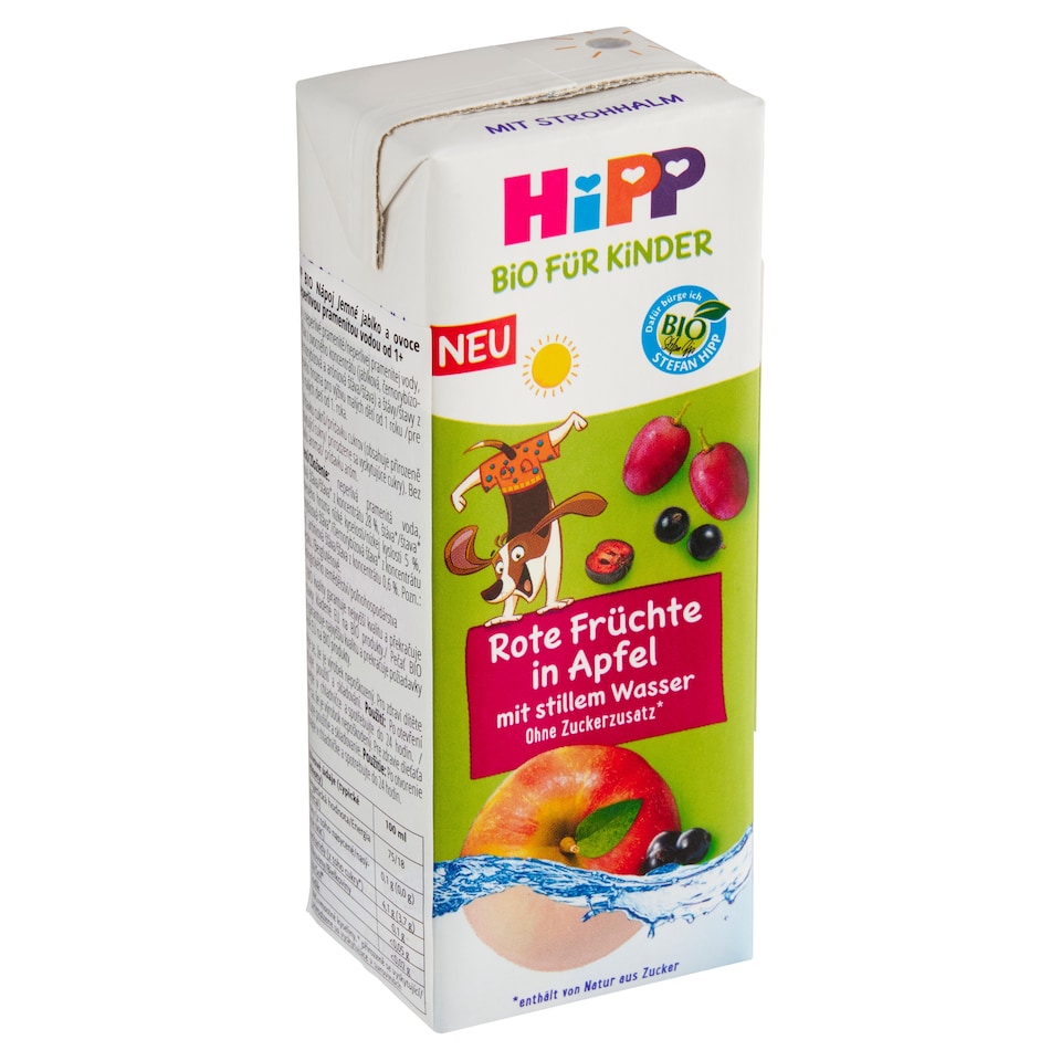 Obrázek 1 pro produkt HiPP Bio nápoj jemné jablko a ovoce s neperlivou pramenitou vodou od 1+ 200ml