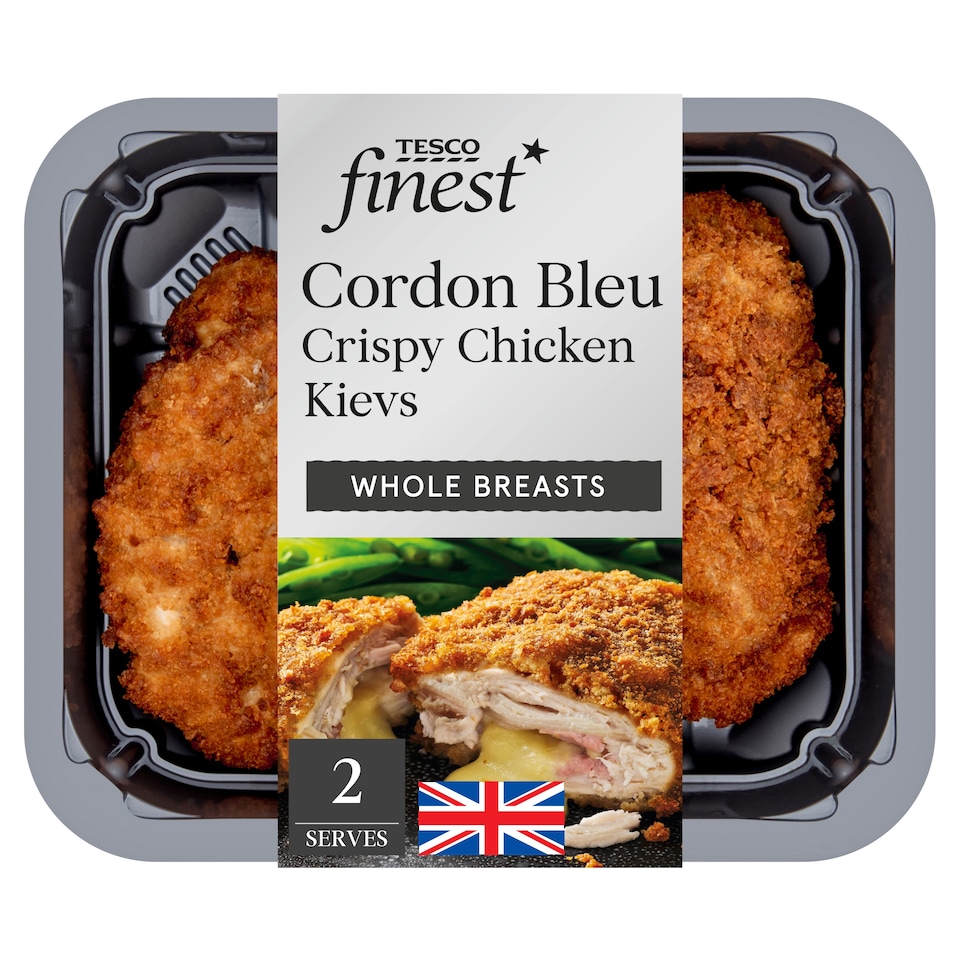 Tesco Finest Cordon Bleu Chicken Kievs 430g