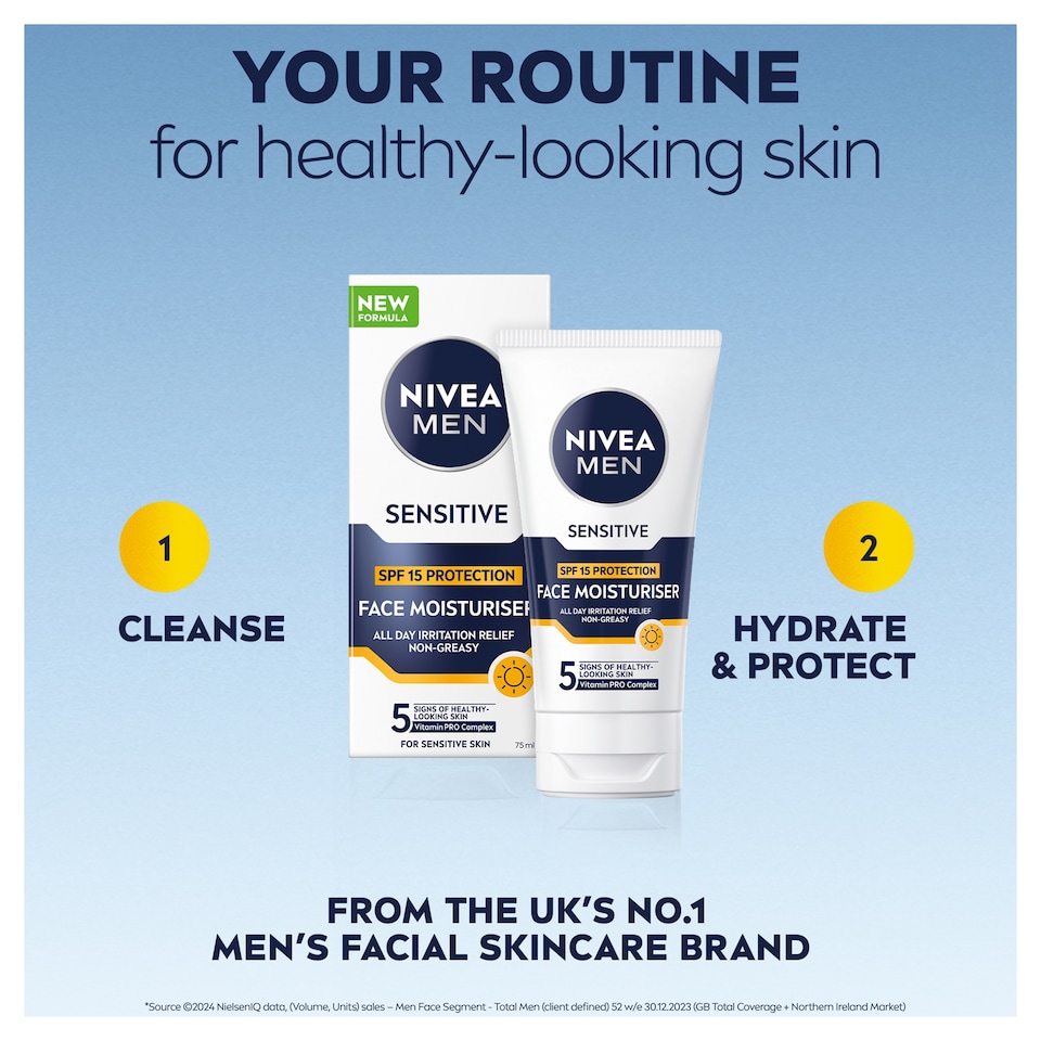 image 1 of NIVEA MEN Sensitive Moisturiser SPF15 75ml