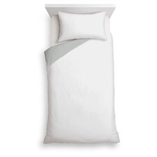 Tesco White Reversable Duvet Set Single