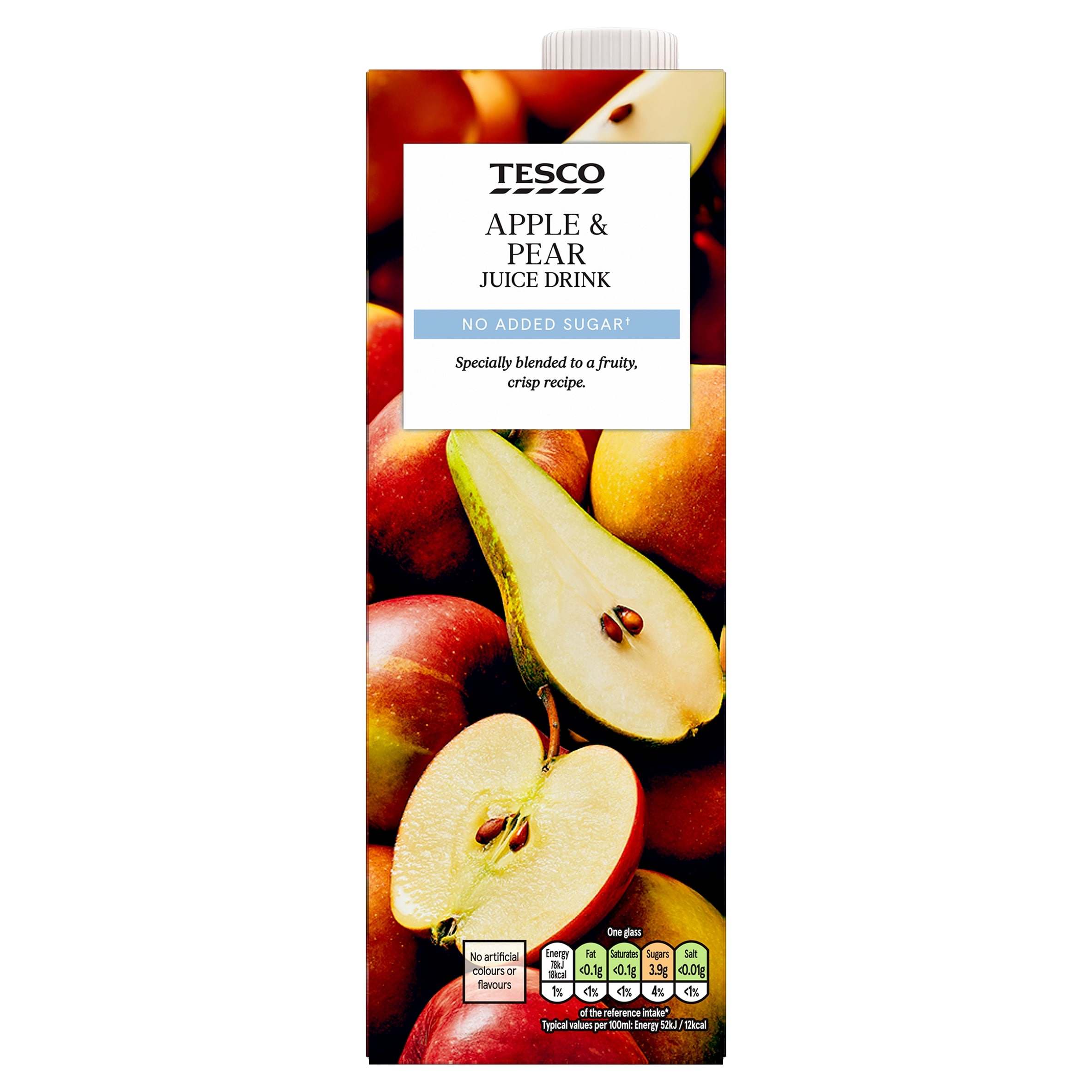 Tesco No Added Sugar Apple & Pear Juice Drink 1L