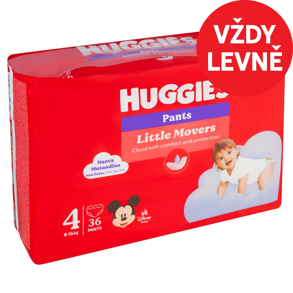Huggies Little Movers Pants Size 4 Children 9-14kg 36 pcs