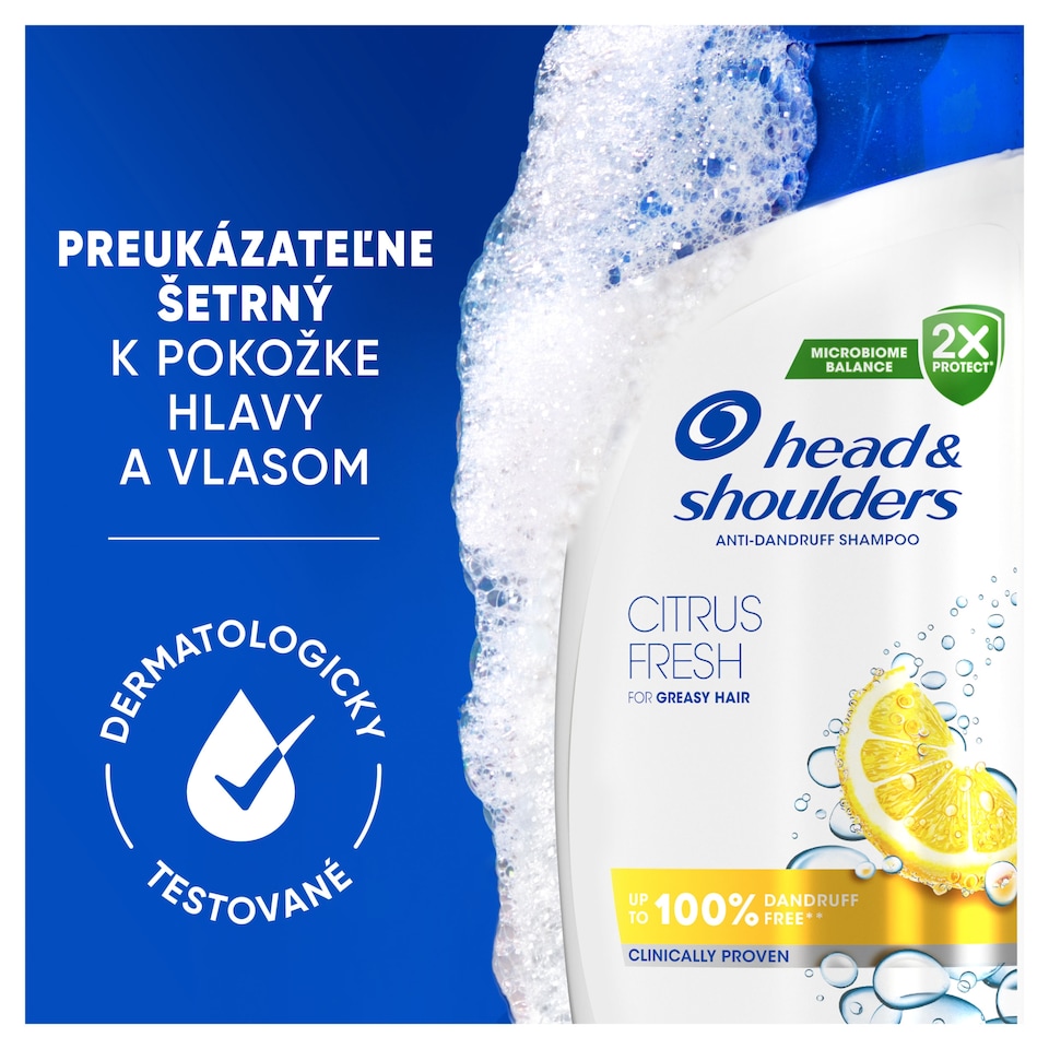 obrázok 1 z Head & Shoulders Citrus Fresh Šampón proti Lupinám na Mastné Vlasy 400 ml. Denné použitie