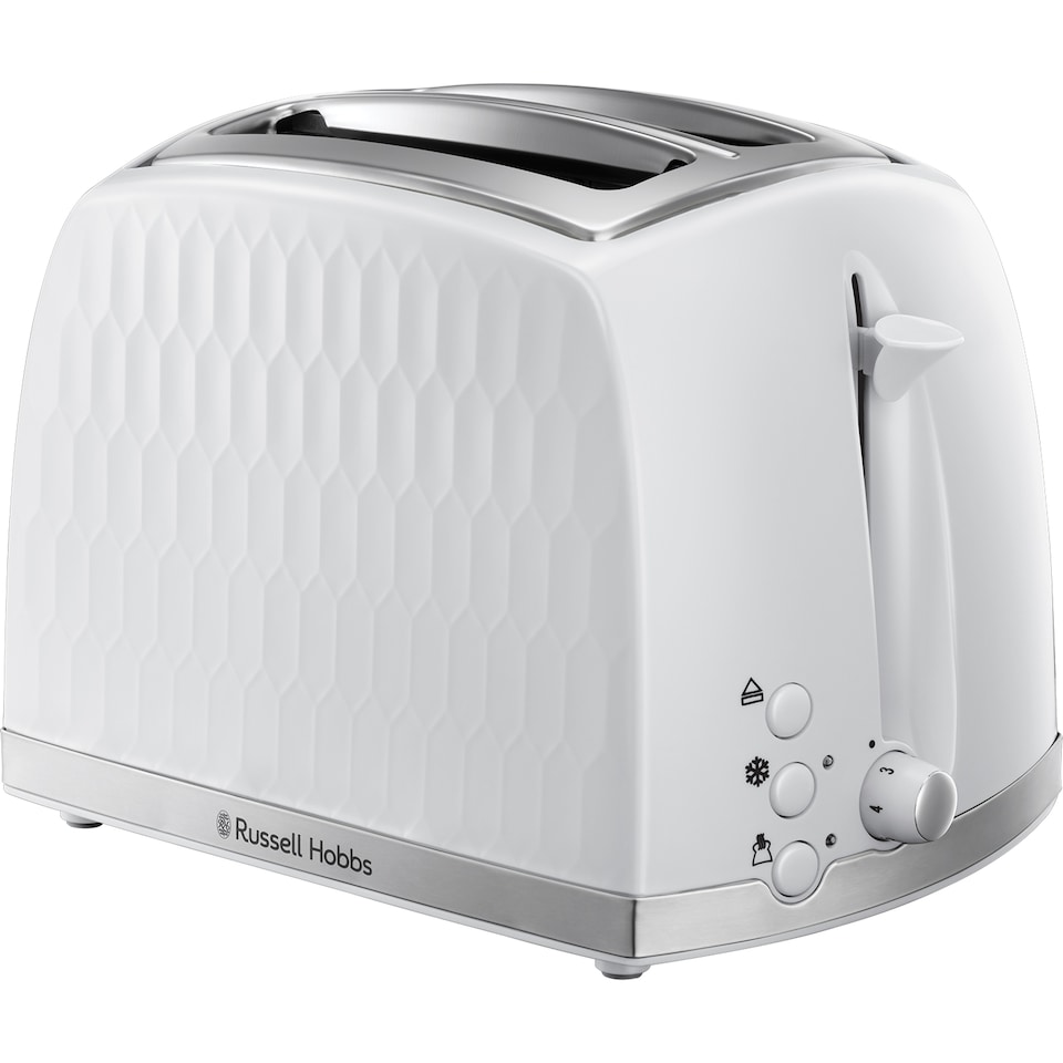image 1 of Russell Hobbs Honeycomb Toaster White