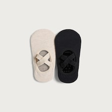 F&F Active 2-Pack Gripper Socks in Black