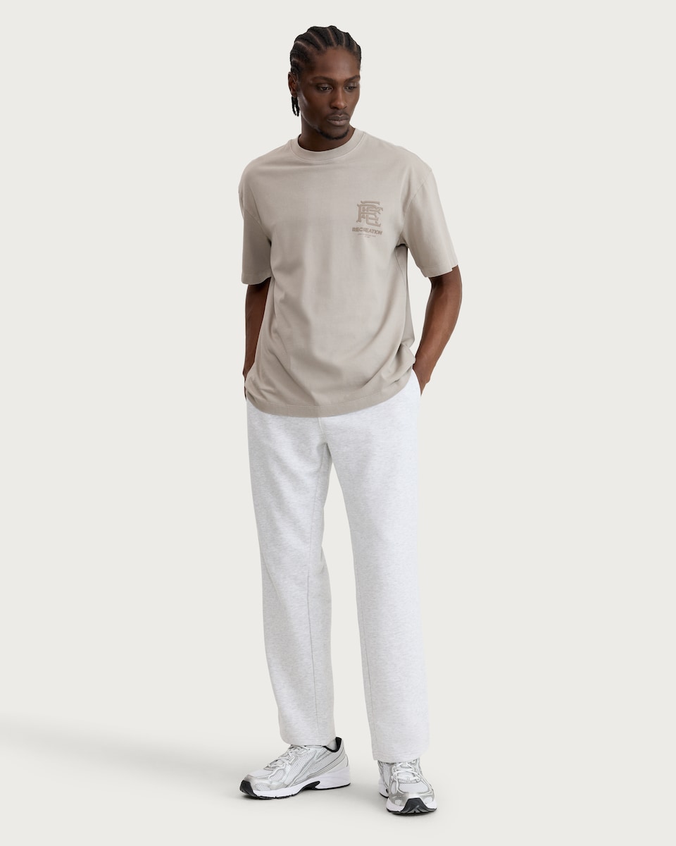 image 1 of F&F Active EVERYHOUR Cotton Rich Drawstring Open Hem Joggers in Grey Marl