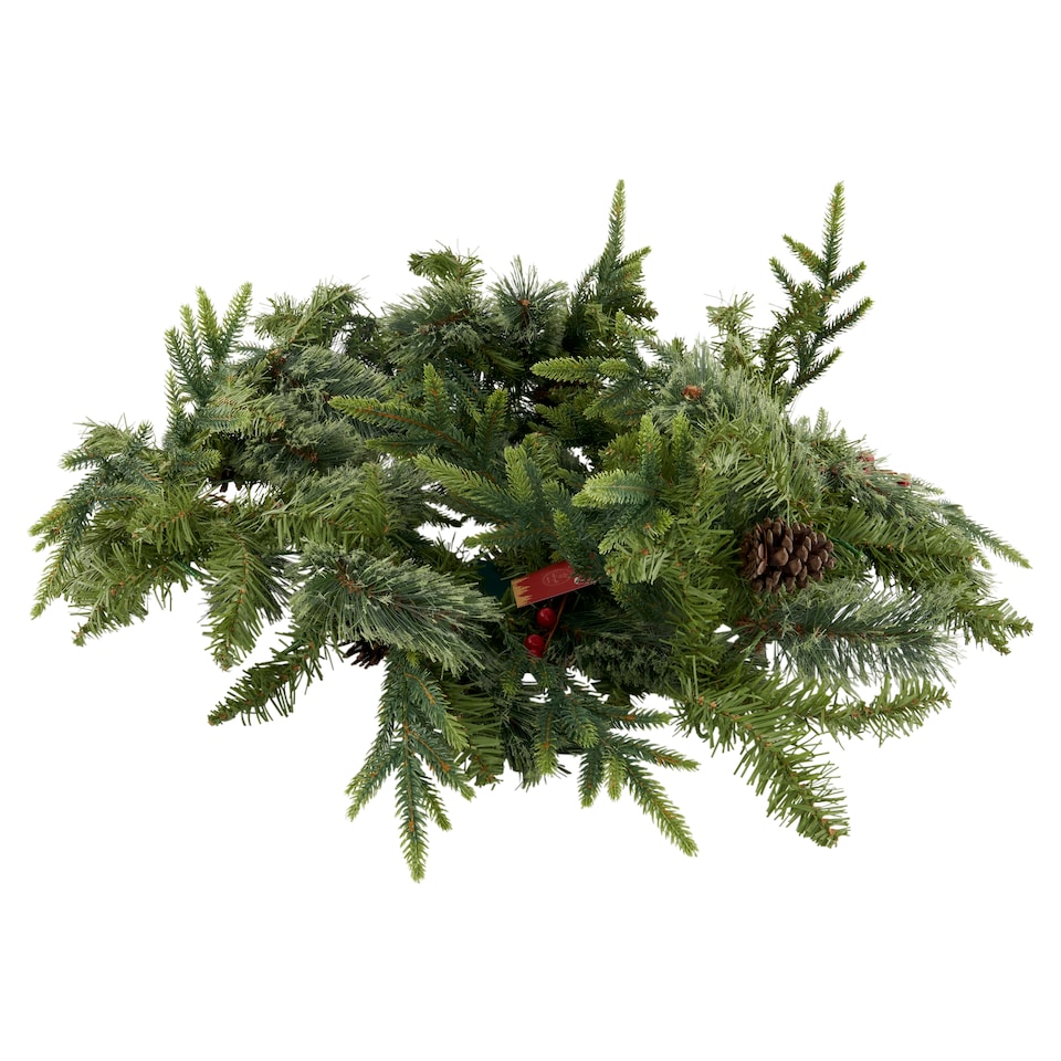 LED girlanda s bobuľami a šiškami 180 cm