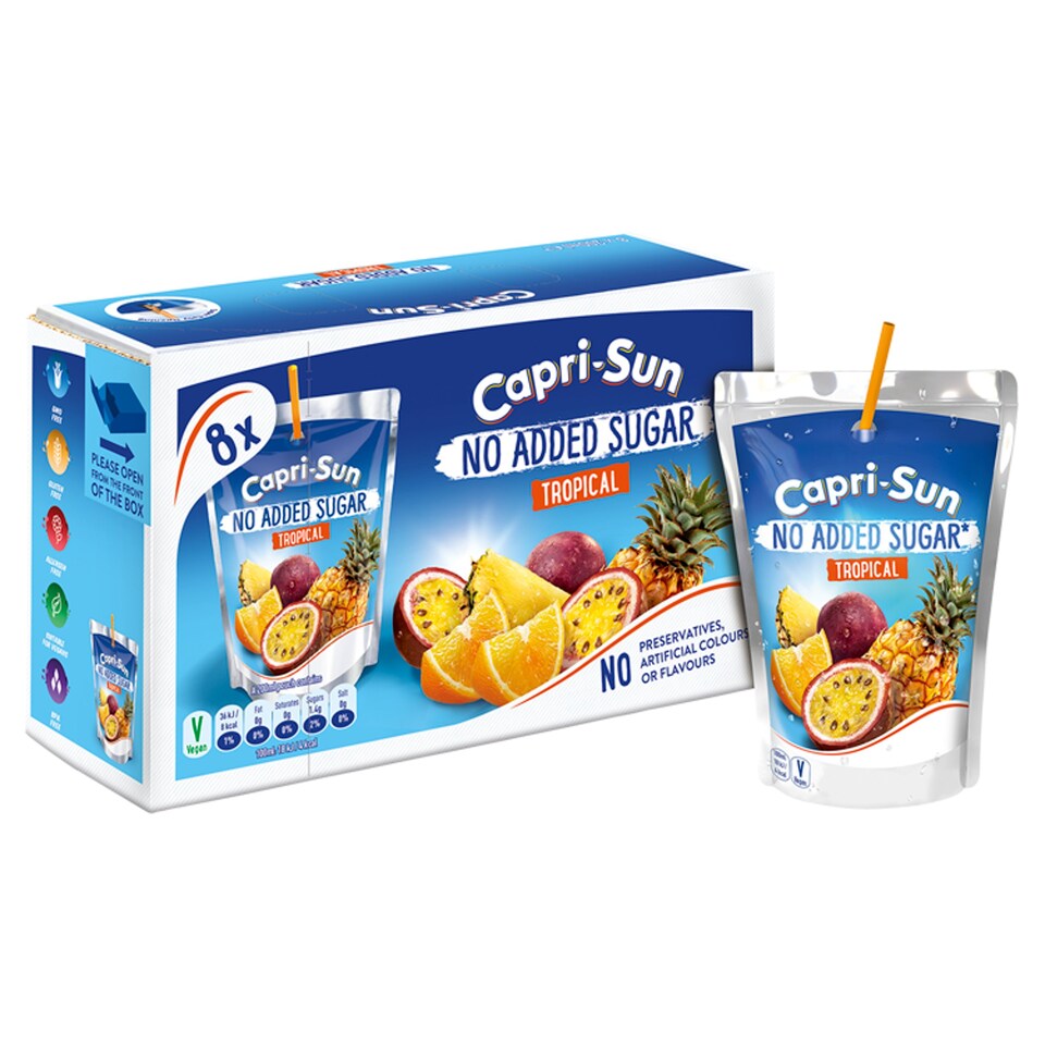 image 1 of Capri Sun No Added Sugar Tropical 8X200ml