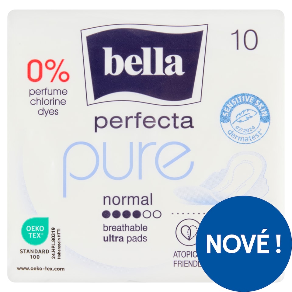 Obrázek 1 pro produkt Bella Perfecta Pure Normal ultratenké hygienické vložky 10 ks