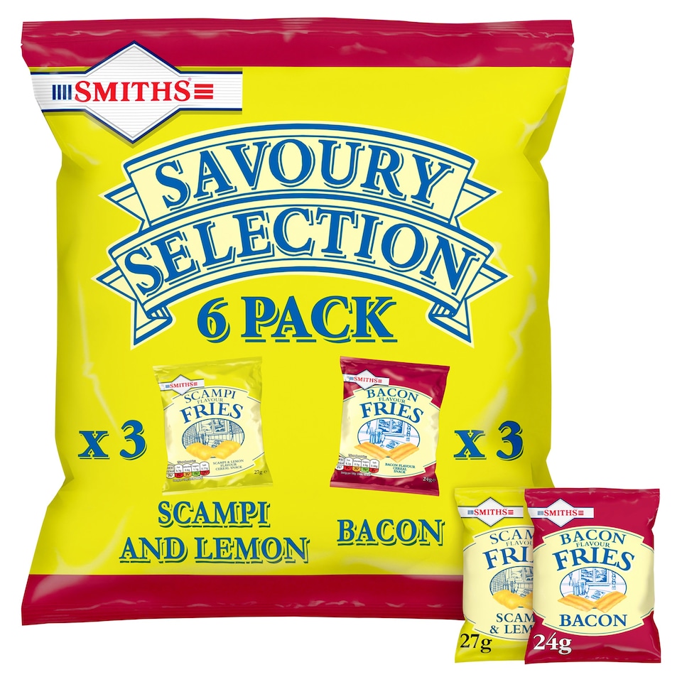 Smiths Savoury Selection Crisps 6 Pack 153G