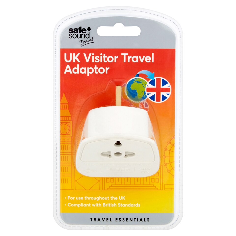Safe & Sound Uk Visitor Travel Adaptor