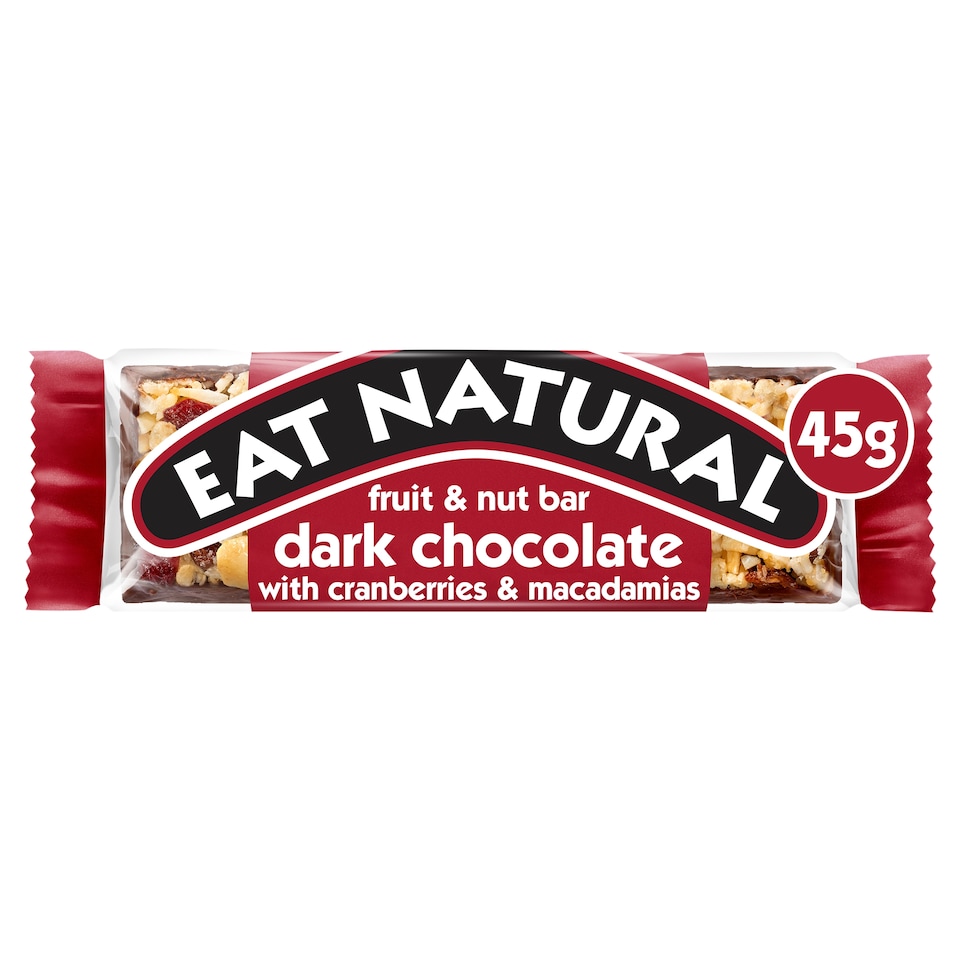 Eat Natural Fruit & Nut Bar Dark Chocolate with Cranberries and Macadamias 45g