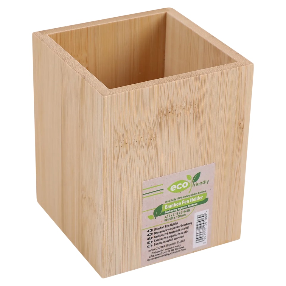 Eco Friendly bambusový organizér na stôl 80 x 80 x 100 mm