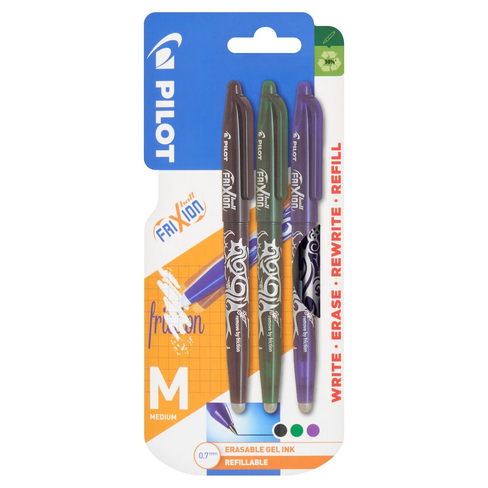 Pilot Frixion Ball School Colours 3pk