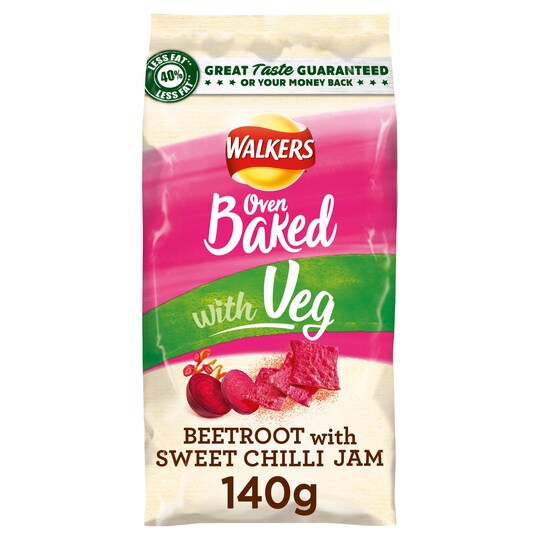 Walkers Baked Beetroot And Chilli Jam Snacks 140G Tesco Groceries