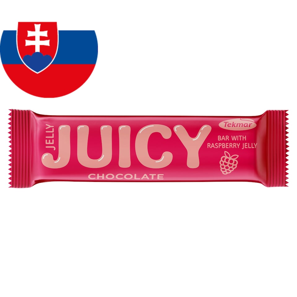 Tekmar Juicy tyčinka s malinovým želé v horkej čokoláde 40 g