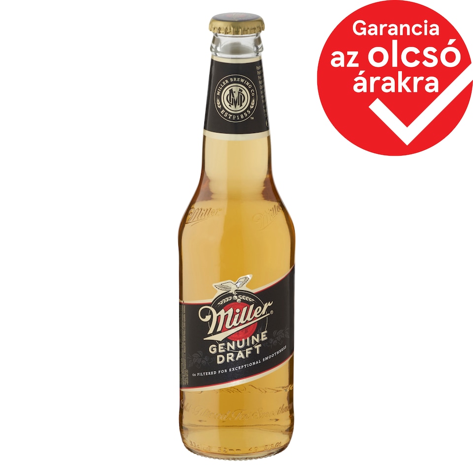 Miller Genuine Draft világos sör 4,7% 330 ml