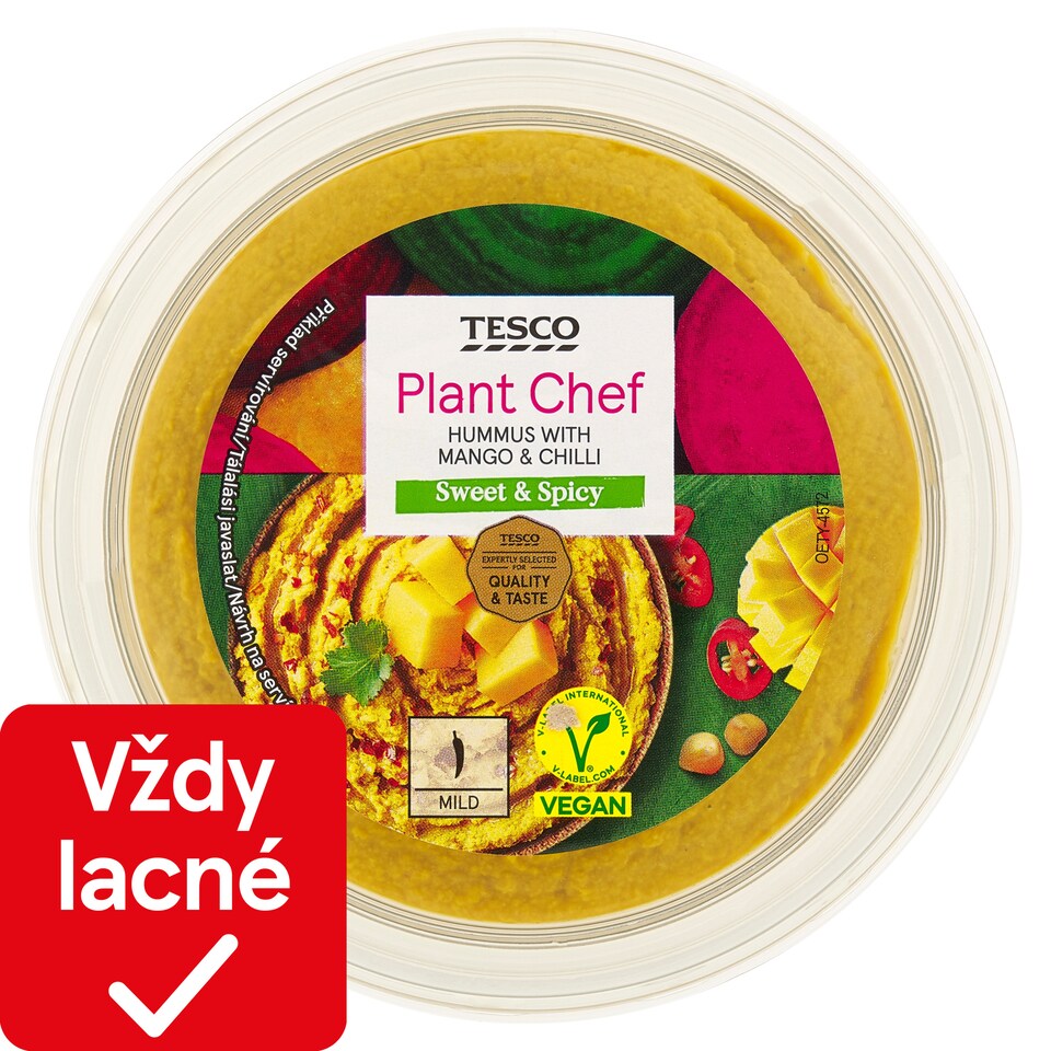 Tesco Plant Chef Cícerovo-sezamová nátierka s mangovou dužinou a čili paprikou 200 g