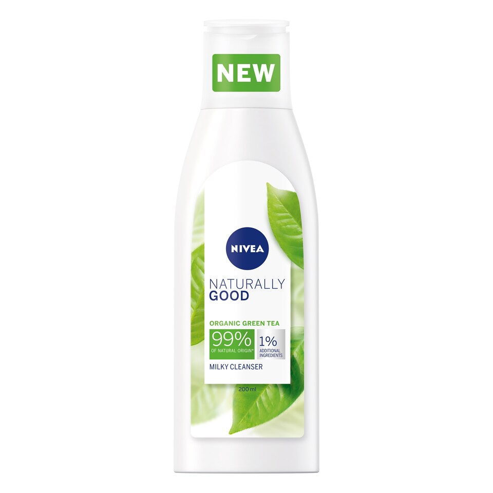 image 1 of Nivea Naturally Good Organic Grn/T Milky Face Cleanser 200Ml