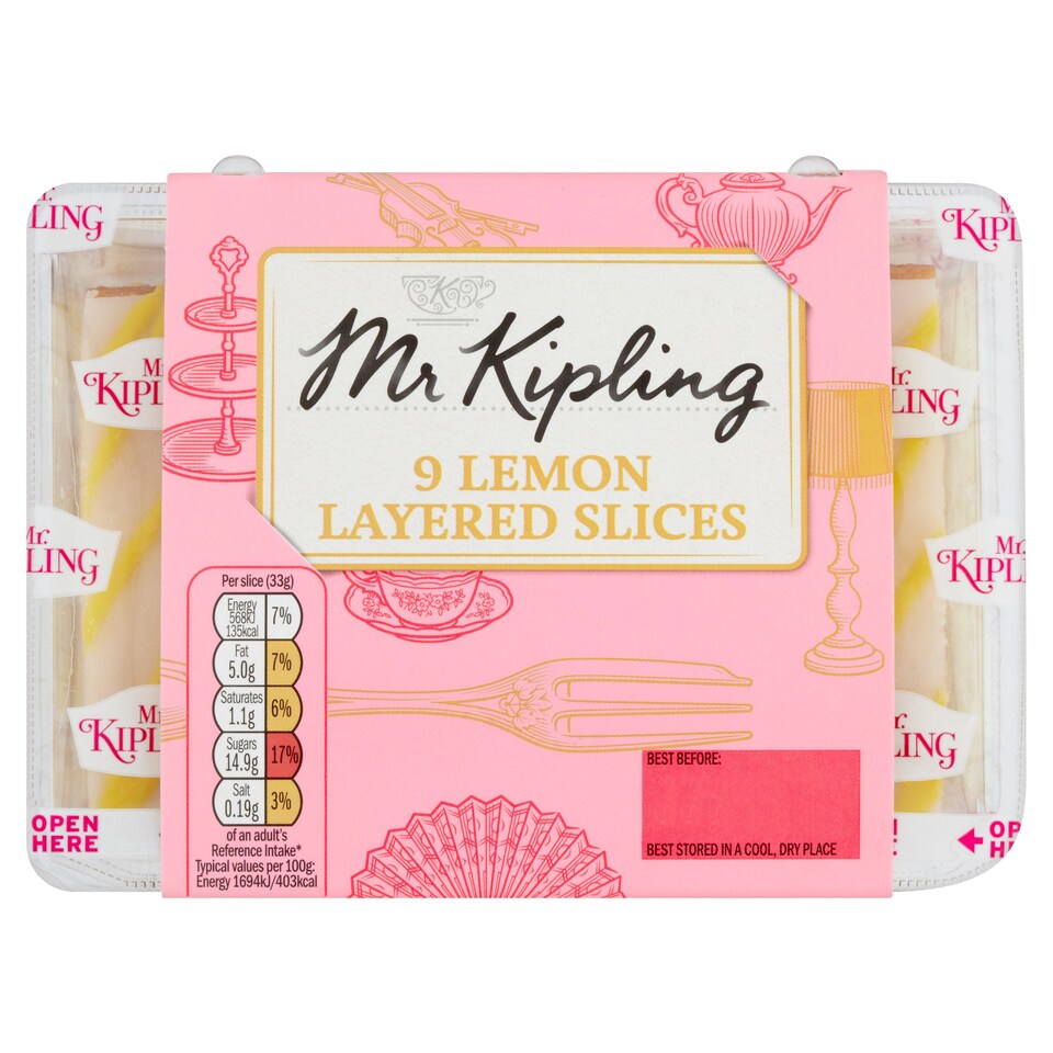 image 1 of Mr Kipling Lemon Layered Slices 9 Pack