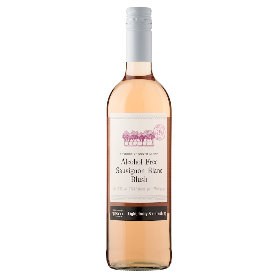 image 1 of Tesco Alcohol Free Sauvignon Blanc Rose 75Cl