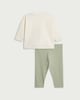 image 2 of F&F Baby 2-Piece Pure Cotton Long Sleeved Top and Legging Set in Multi