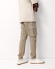 image 3 of F&F Cotton Rich Cuffed Cargo Trousers in Stone