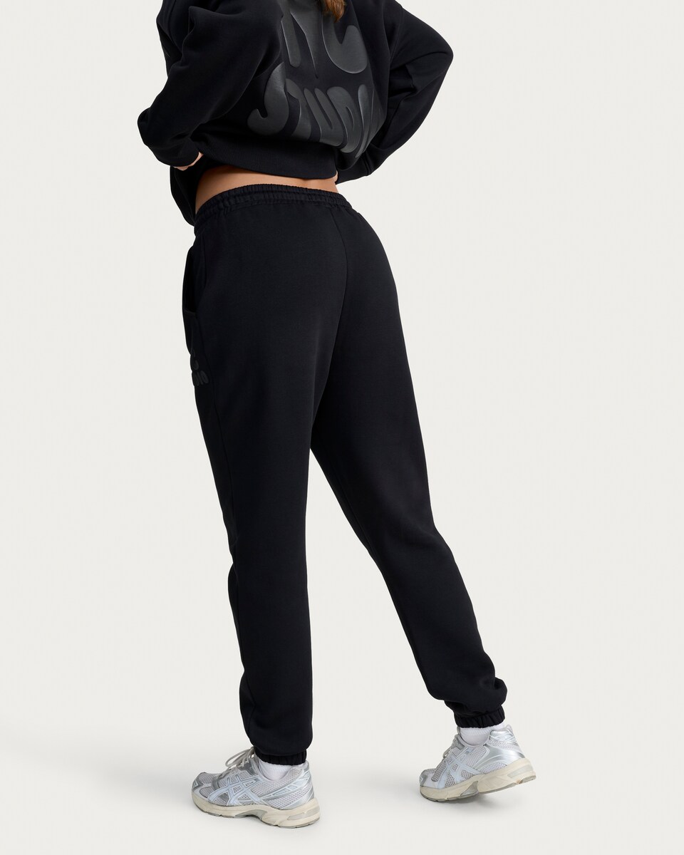 image 1 of F&F Active Cotton Rich NYC Studio Drawstring Joggers in Purple