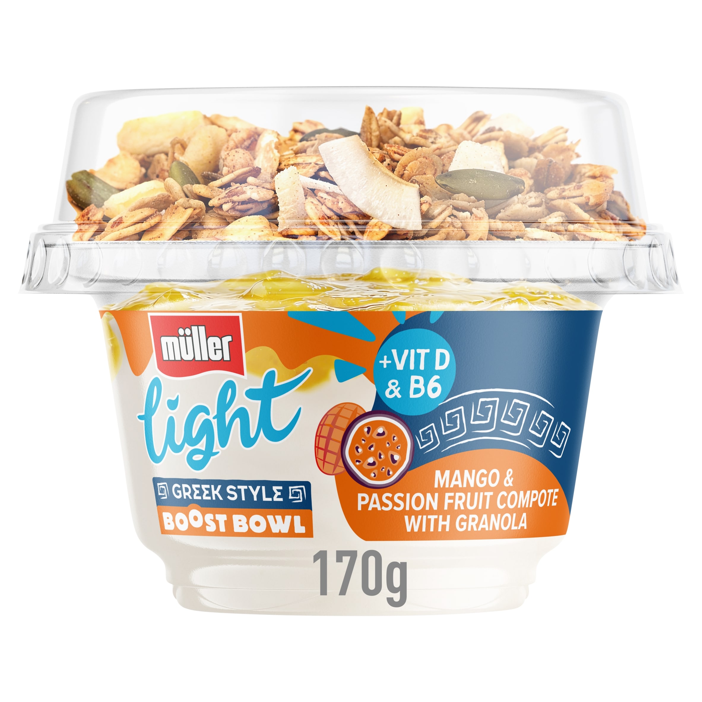 Muller Light Greek Boost Bowl Mango & Passionfruit Yogurt with Granola 170g