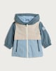 image 1 of F&F Baby Colour Block Hooded Zip Up Jacket in Blue