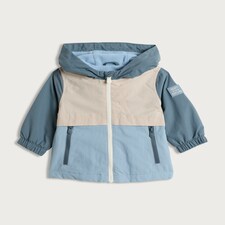 F&F Baby Colour Block Hooded Zip Up Jacket in Blue