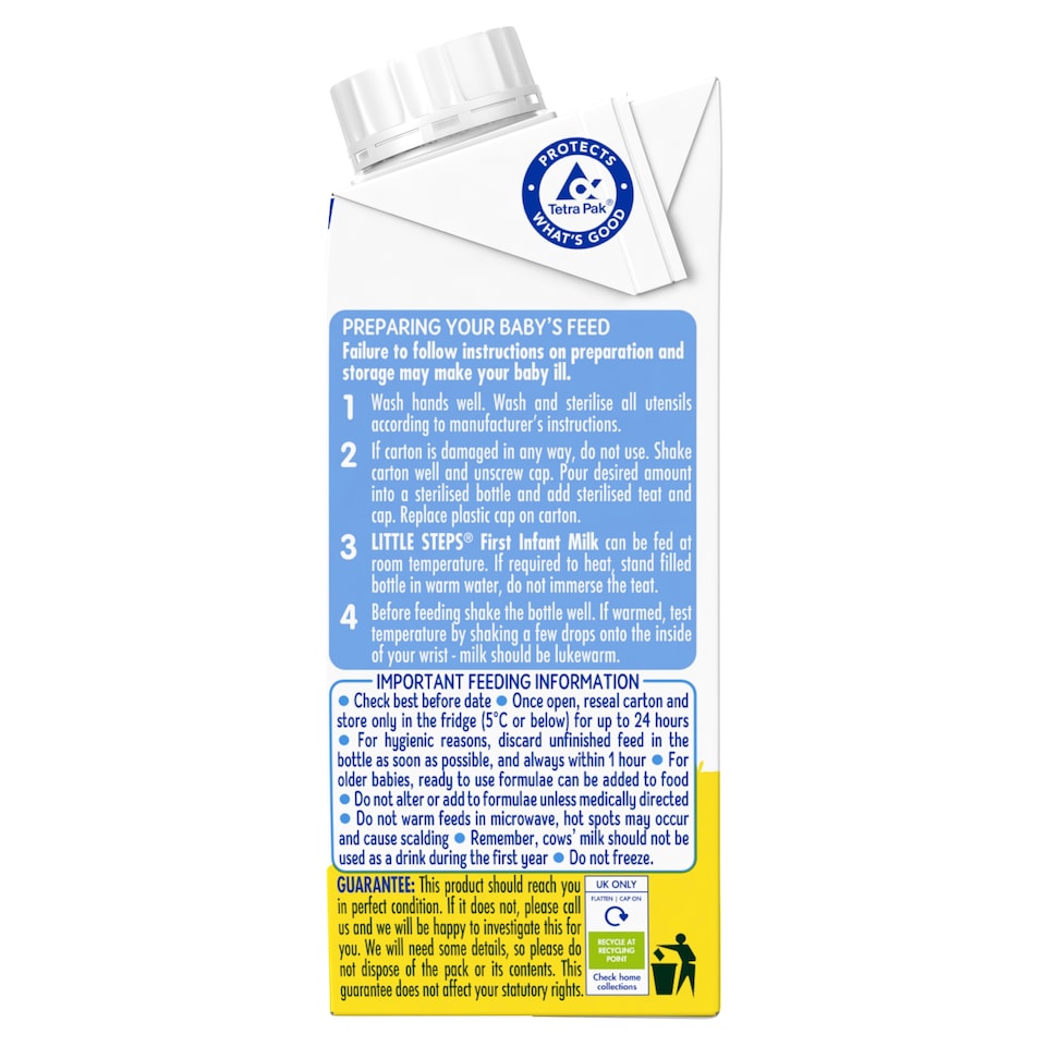 image 1 of SMA Little Steps First Baby Milk Liquid Ready to Feed 200ml
