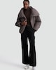image 2 of F&F Padded Collared Oversized Fleece Lined Coat in Grey