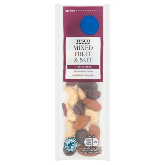 Tesco Mixed Fruit & Nut 25G Tesco Groceries