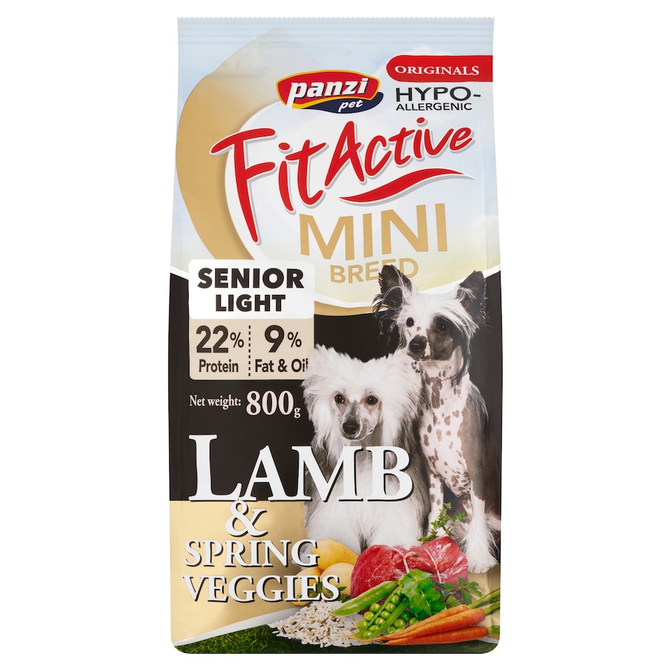 Panzi Pet Fit Active Bárány teljesértékű szárazeledel idős vagy súlyproblémás kutyák számára 800 g