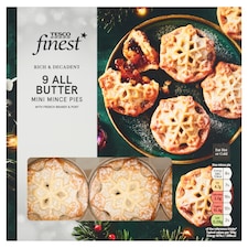 Tesco Finest 9 All Butter Pastry Mini Mince Pies