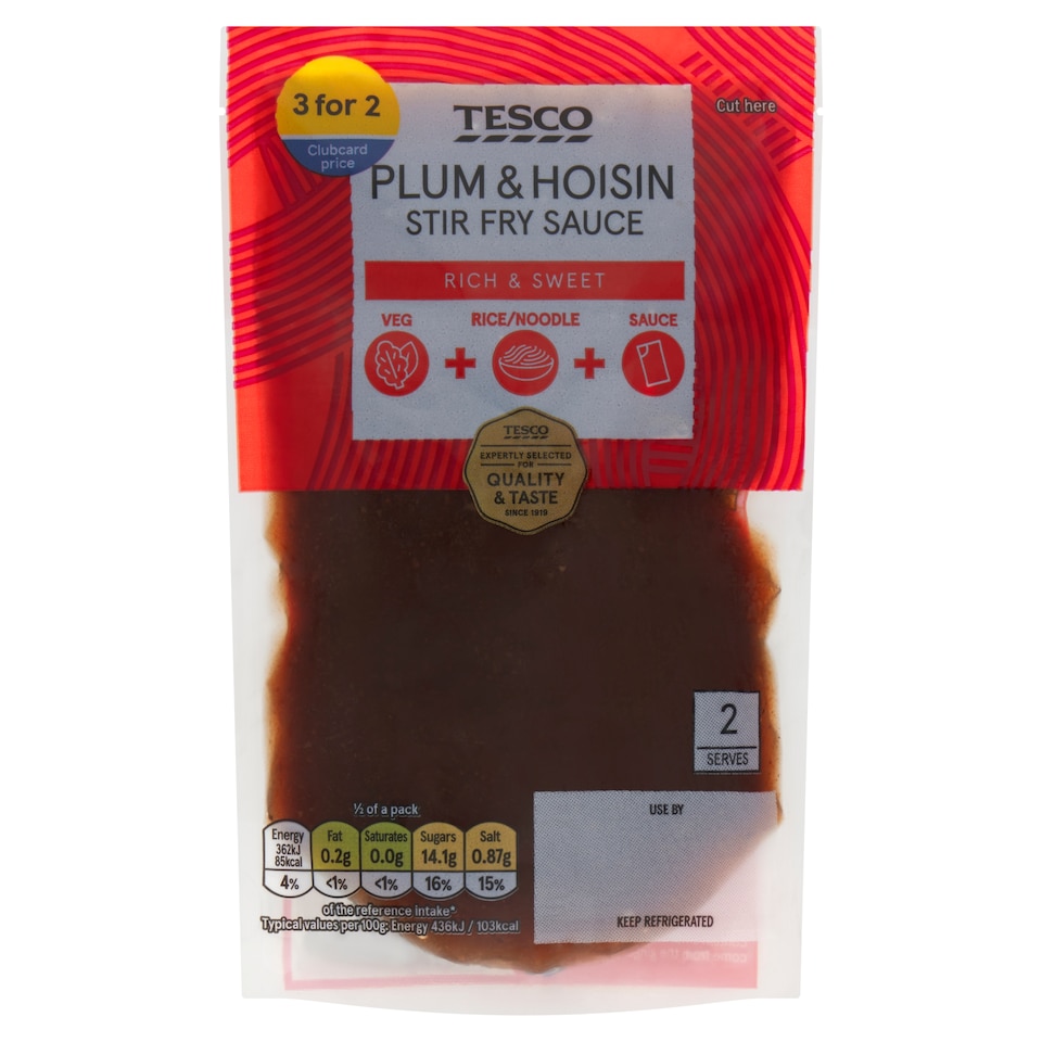 Tesco Plum & Hoisin Stir Fry Sauce 165g (C)