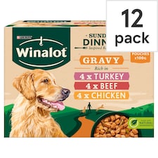 Winalot Sunday Dinner Wet Dog Food Pouches in Gravy 12x100g