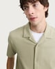 image 2 of F&F Cotton Rich Textured Short Sleeved Shirt in Green
