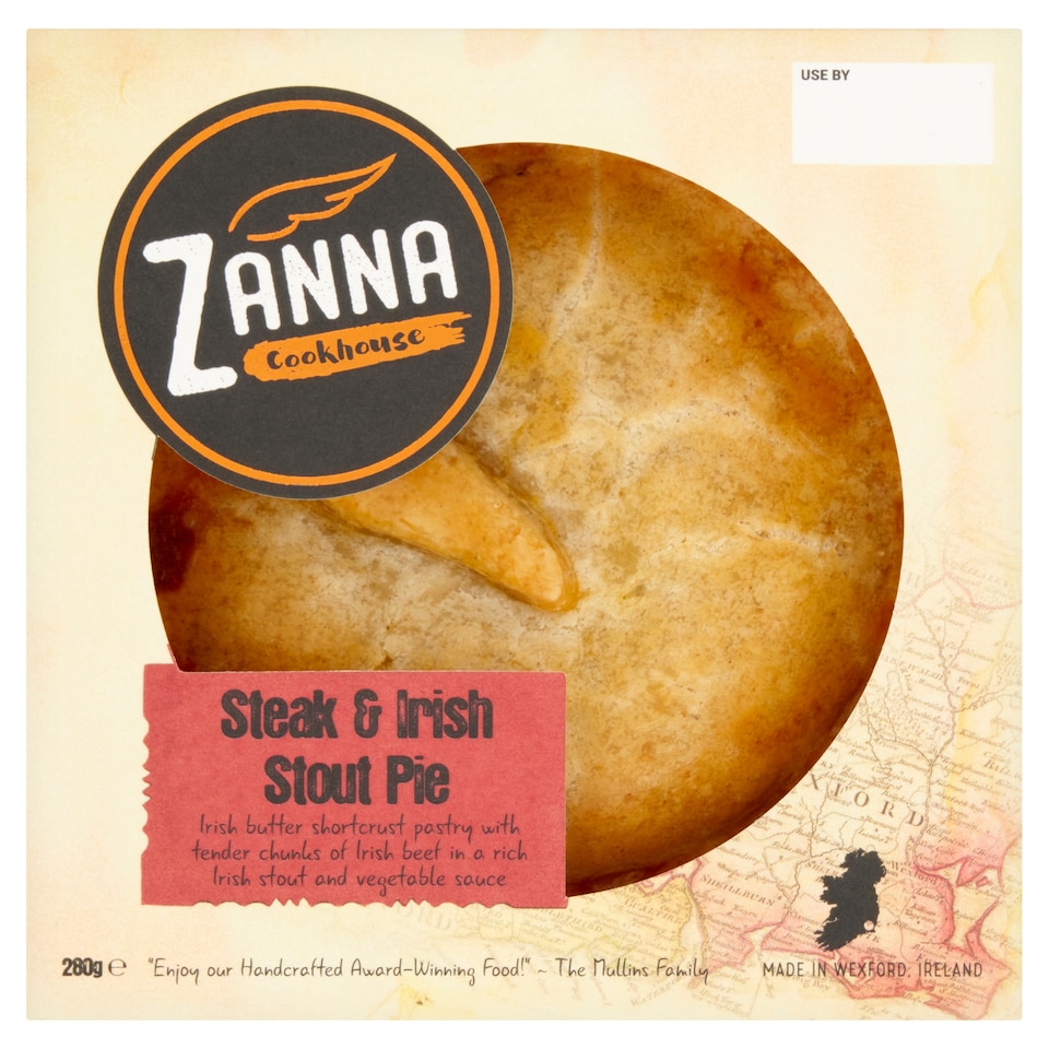 Zanna Cookhouse Steak and Stout Pie 280g