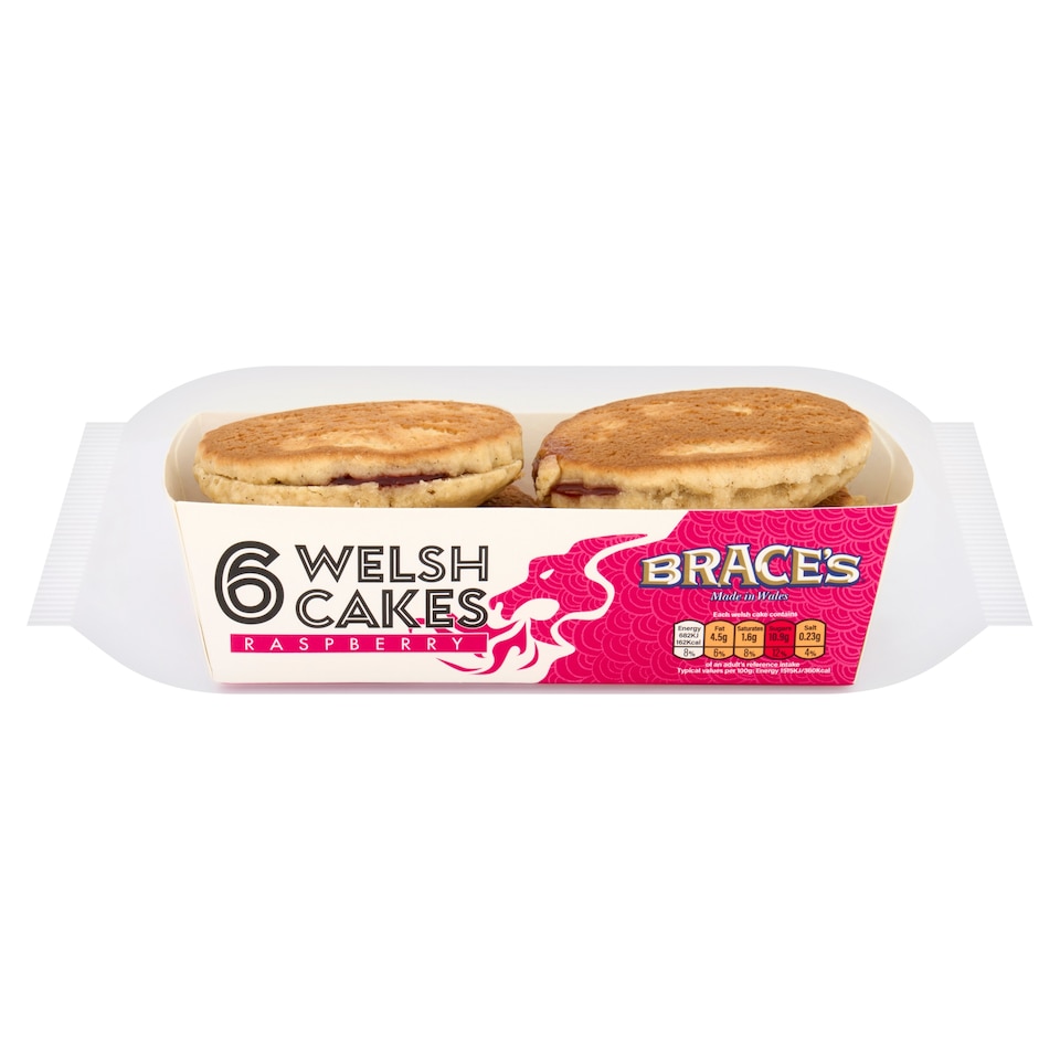 Bracing Raspberry Brace's Family Bread Raspberry Jam Welsh Cakes 6 Pack - Tesco Groceries