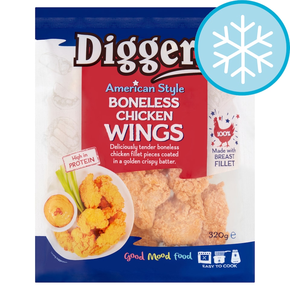 Diggers American Style Boneless Wings 320G